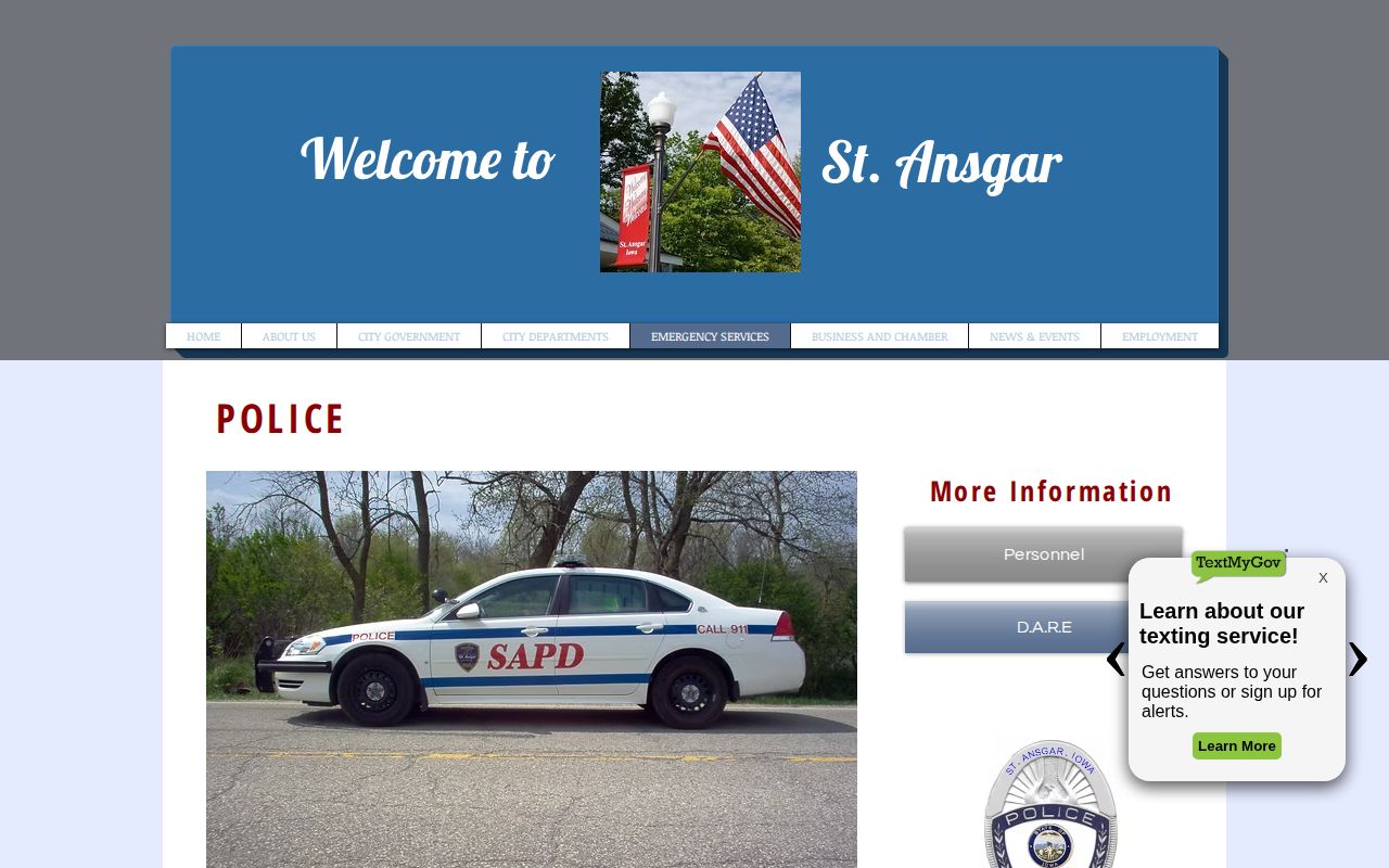 St. Ansgar Police Department official contact page for recent arrest records